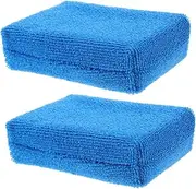 Alipis 2pcs Car Detailing Microfiber Applicator Pads Non Scratch Waxing Sponges for Efficient Car Wash Polishing Durable Cloth for Vehicle Care
