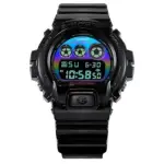 【CASIO 卡西歐】G-SHOCK 探索虛擬彩虹系列 炫彩黑 50MM(DW-6900RGB-1)