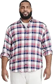 [IZOD] Men's Big & Tall Advantage Performance Flannel Long Sleeve Stretch Button Down Shirt