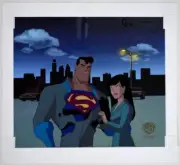 SUPERMAN ANIMATED Series OPC Warner Bros Prod ANIMATION CEL w COA LOIS LANE