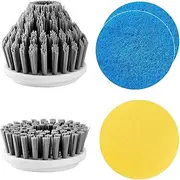 GRUTTI Replacement Brush Heads Kit 5pcs for Electric Spin Scrubber, Cleaning Brush Heads for Cleaning for Bathtub, Floor, Tile, Window