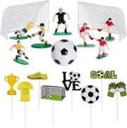 18 Pieces Soccer Cake Topper Decorations Soccer Ball Cupcake Topper Soccer