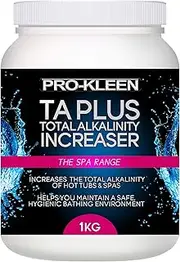 Pro-Kleen TA Plus Total Alkalinity Increaser - Increases Alkaline Levels in Pools, Hot Tubs & Spas - Balances pH Levels - Easy to Use Formula (1KG)