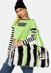 [Dolls Kill X Beetlejuice] Wreaking Havoc Faux Fur Weekender