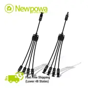 Newpowa Solar Panel 4 to 1 Branch Parallel 1ft Cable Connectors Waterproof