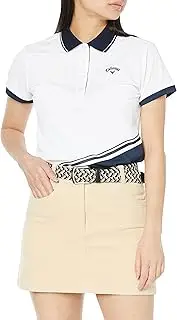 [Callaway] C23134205 Women's Short Sleeve Polo Shirt, Sweat Absorbent, Quick Drying, UV Protection, Antibacterial, Golf