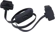 16 Pin Male to Female Diagnostic Adapter Extension Cable Sturdy with Power Automotive Diagnostic Extension Cord for Car