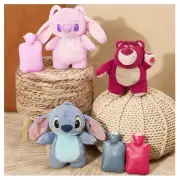 Stitch Hot Water Bottle Soft Winter Plush Warm Hand Bag Home Water Filling NEW