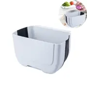 Catzon 5L Hanging Trash Can for Kitchen Mini Foldable Waste Bin -BlackWhite