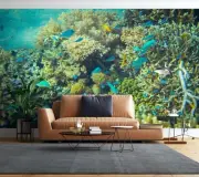 3D Animal Blue Fish G7777 Wallpaper Wall Murals Removable Self-adhesive Erin