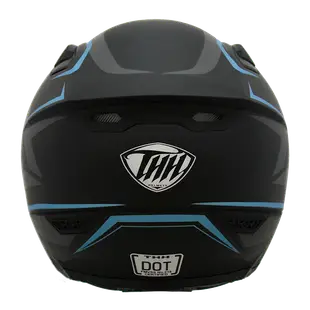 THH T-SPORT 雙層鏡片安全帽<平光黑/藍-XL>