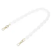 24" Acrylic Chain Purse Strap Replacement Luxury Handbag Strap White
