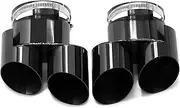 Muffler tip, Exhaust Tip Compatible For BMW G05 X5 G06 X6 Quad Exhaust TIP 304 Stainless Steel Black Muffler Tip Nozzle TIP(A)
