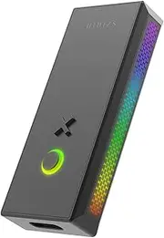 XO Single-ended & Balanced MQA Dongle, MQA 16X, PCM 32Bit/384kHz, DSD256, Portable Audio Decoding Amplifier with RGB LED Light for Android, Windows, Mac OS, iPad OS, iOS (Black)