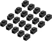 uxcell 20 Pack Cat 6 Ethernet Coupler, RJ45 Cat6 Coupler Jacks Female to Female Ethernet Adapter, Black, 14x16x27mm