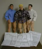 Tailored, Cuffed Shirt Pattern 22MOH08 For 22" Men of Honor Dolls