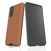 For Samsung Galaxy S20 Case, Armour Back Cover, Brown
