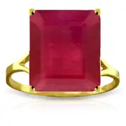 Brand New 7.5 Carat 14K Solid Gold Ring Natural Octagon Ruby