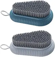 Naisfei 2 PCS Heavy Duty Nail Brush, Heavy Duty Finger Nail Scrub Brush Hand Scrub Brush with Hanging Rope, Narrow Bristles Fingernail Brush for Cleaning and Scrubbing Fingernails and Toes