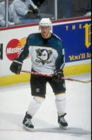 Rightwinger Tomas Sandstrom Anaheim Mighty Ducks in action the Los- Old Photo 1