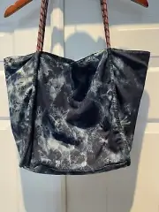 Rebecca Minkoff Blue Denim Soft Tie Dye Bungee Cord Strap Tote