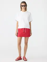 Stretch Twill Mini Skirt