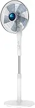 Rowenta 16 Inch Oscillating Stand Fan with Tiltable Head, Powerful Airflow, Adjustable Height, Home and Office, Silent Setting, 4 Speed Settings, 38dBA, White, VU5840