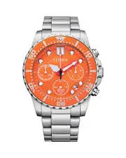Citizen Chronograph Quartz Orange Dial Men's Watch
