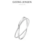 GEORG JENSEN MARCIA 手鐲 – 純銀，鑲嵌明亮式切割鑽石(原價90000元）