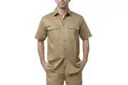 King Gee Mens Originals Cotton Drill Work Shirt K04030 - Khaki