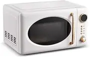 Microwave Oven, Nostalgia Classic Retro 700-Watt Countertop Microwave Oven with LED Display, 5 Power Levels, 12 Cook Settings,Red Little Surprise