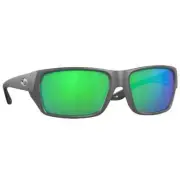 Costa Tailfin Matte Gray Frame Sunglasses w/Green Mirror 580P S 06S9113-91131157