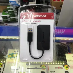 Transcend 創見 TS-HUB2K 極速 USB3.1 HUB 4埠集線器 4-port Hub USB 擴充