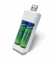 2Slots USB fast Battery Charger for AA AAA NiCad NIMH 1.2V Rechargeable Battery
