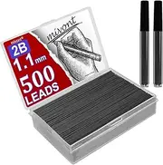 mivont 500 X 1.1mm 2B Mechanical Pencil Refill Plastic Automatic Pencil Lead Black