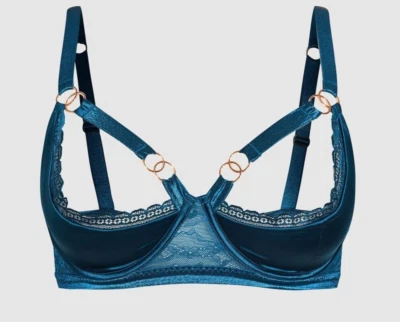 NEW SIZE 14F / 14G FOX & ROYAL DARIA QTR QUARTER CUP UNDERWIRE BRA POSEIDON