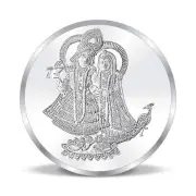 BIS Hallmarked Radha Krishna 999 Pure Silver Coin 10 gm
