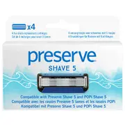 Preserve Shav Razor Replacement blades - 5 razors system | Flora & Fauna