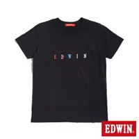 在飛比找蝦皮商城優惠-EDWIN 人氣復刻款 繽紛繡花LOGO短袖T恤(黑色)-女