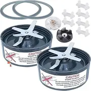 [Yurefax] Replacement Blender Blade Parts, for NutriBullet, 600w 900w Blender Including Extractor Blade Gasket and Gear (2-Pack) Blender Replacement Blade