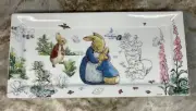 Classic Peter Rabbit Rectangular Serving Tray/ Platter 14 Inch In The Garden New