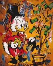 Paint By Numbers Scrooge McDuck and the Money Tree Acrylic Oil Painting Kit
