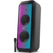 Dolphin Sp-1070RBT Dual 10" High Power Rechargeable Party Speaker W/Microphone