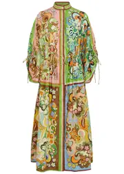 Alemais Dreamer Printed Cotton Midi Dress - Multicoloured - 14 (UK14 / L) 14 (UK14 / L)