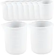 10pcs Silicone Measuring Cups with Scale for Epoxy Resin Non-Stick Graduated Mixing Cups for Paints and Liquids Reusable and Easy to Clean