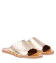 [Pom d'Api] Pom d'Api Plage Curv metallic leather sandals UK 12.5 gold