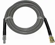 4,000 PSI Grey 5/16" x 25 FT 1 Layers of High Tensile Wire Braided Rubber Pressure Washer Hose with QC Couplers