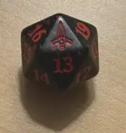 Murders at Karlov Manor Red Spindown Life Counter D20 Dice MTG