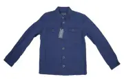 Slate & Stone Mens Medium Blue Long Sleeve Pocket Front Button Up Shirt Jacket M