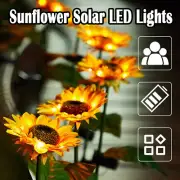Solar Sunflower Light Waterproof Led Flower Lights Lamp Warm White Outdoor Lamps